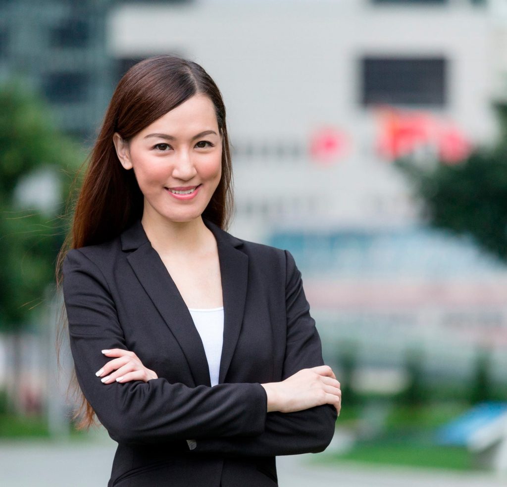 edit confident businesswoman armed crossed 2 min